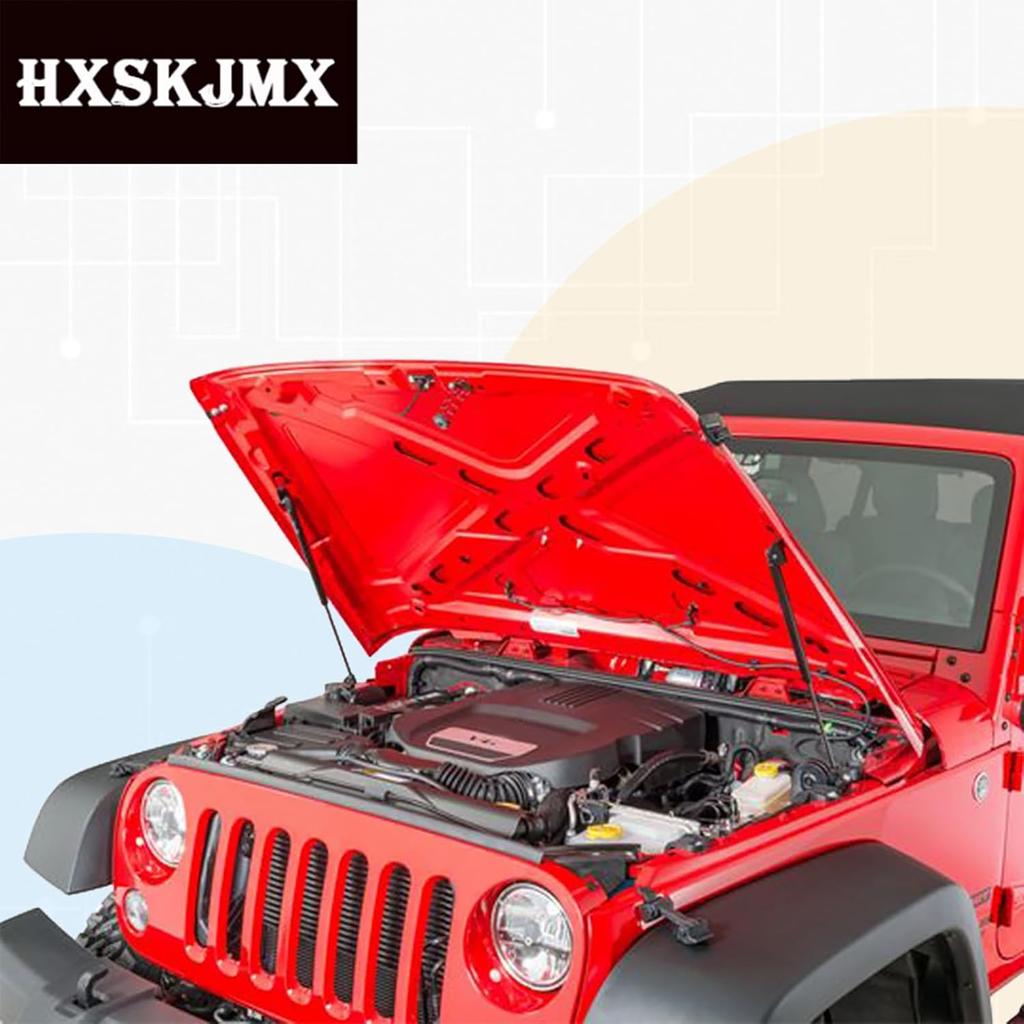 Hood Struts For 2018-2025 Jeep Wrangler JL, Compatible With     2024 Gladiator JT, Hood Lift Supports Kit, Replaces # 21-20003-02, 68398991AA, Easy