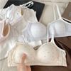 Cute Sweet Young Girls Wireless Thin Gathering Anti Sagging Bra For Small Chest
