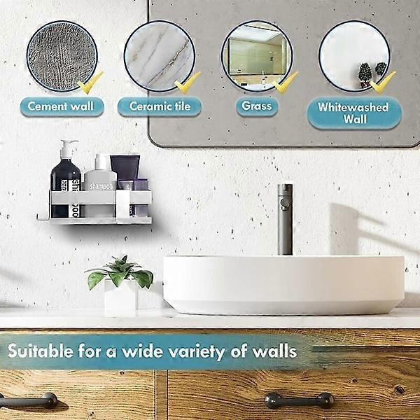 Punch-free shower rack, stainless steel, 1 piece