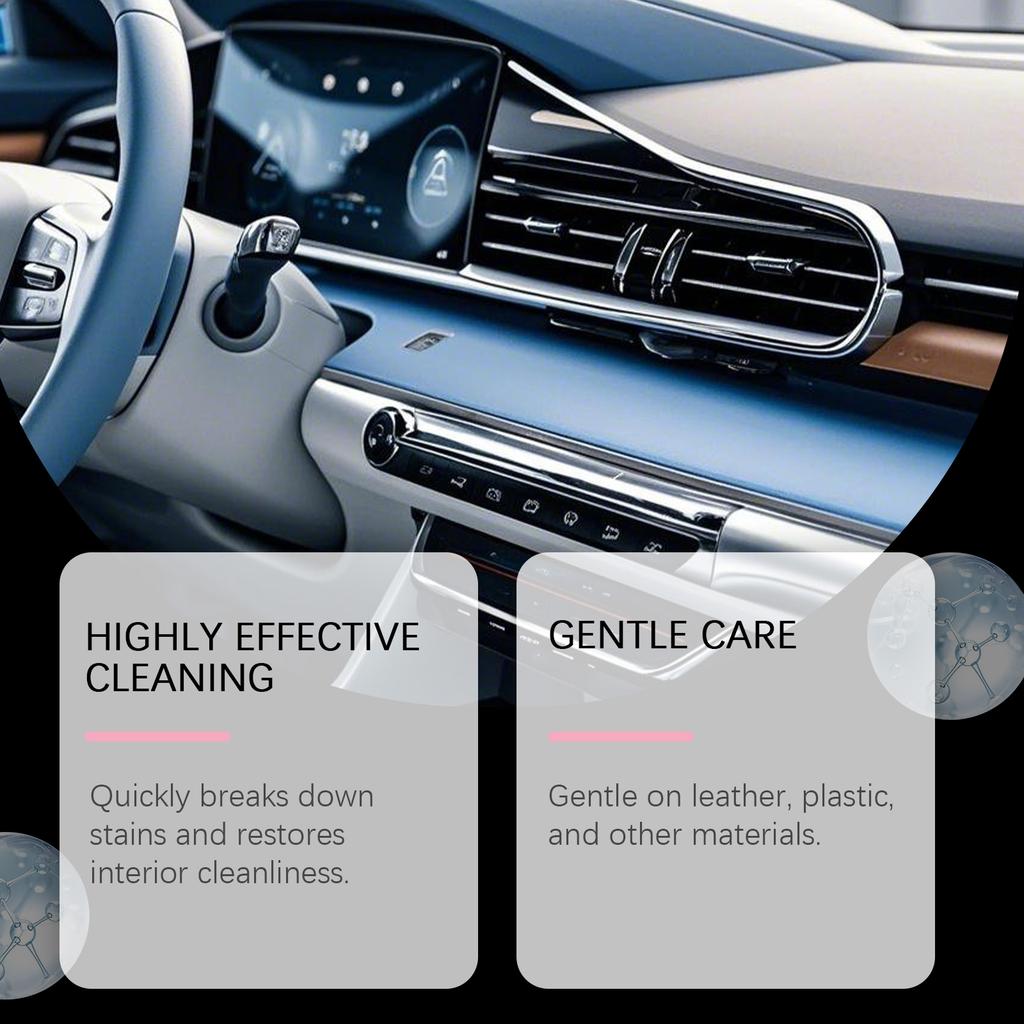 Car Interior Cleaner; Car Foam Cleaner; Car Dirt Cleaner; Fully Applicable To A Variety Of Interiors, Including Carpets And Seats(237ML)