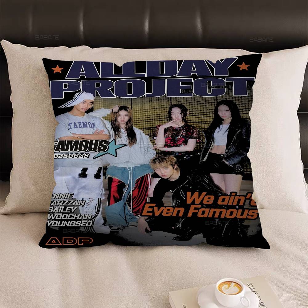 Kpop ALLDAY PROJECT Подушка Аниме Подушка Диван Кровать Подушка для изголовья Чехол для подушки 45x45 см Мода