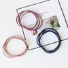 Concise Women Hair Accessories High Elastic 3 in 1 Hair Ring Hair Tie Rope