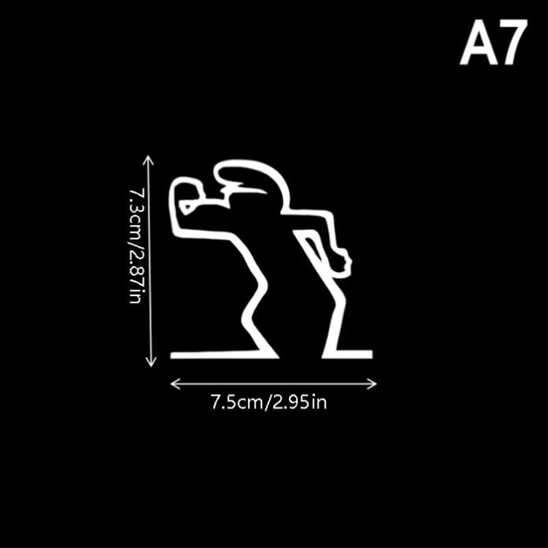 Minimalist La Linea Switch Sticker Cartoon Character Power Switch Decal Line Drawing Design Wall Decor For Home, Office, Cafe