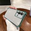Чехол для Vivo V23 5G С гальваническим цветным ободком Прозрачный чехол-накладка для телефона