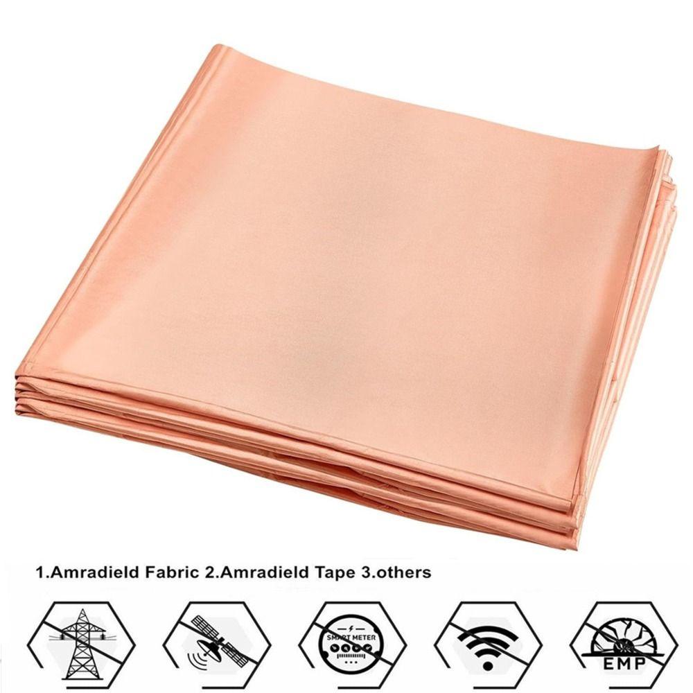 New 1.1x1Meter RFID Shielding Block Gold Copper Polyester WiFi/RF Anti-Radiation Cloth Conductive Copper Fabric