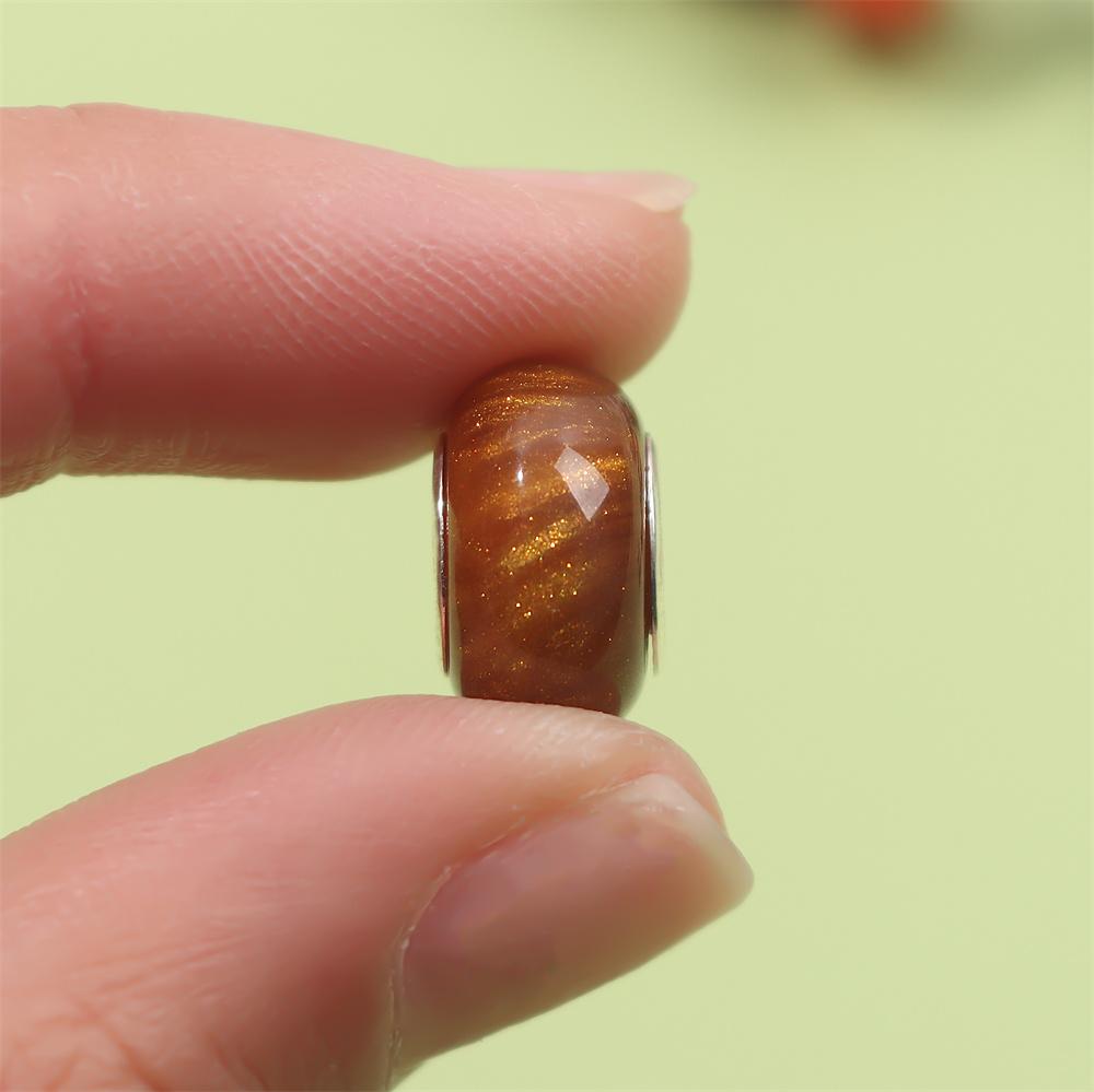 30/50/100 шт. 14 мм стеклянные европейские бусины с большим отверстием, прозрачные прокладки, свободные бусины для самостоятельного изготовления ювелирных изделий, поделок своими руками