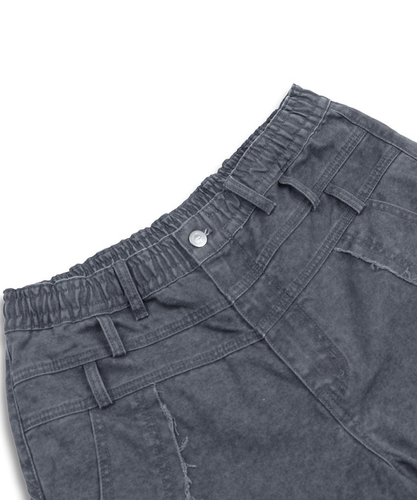 XTONZ Xp332 Twine Chain Bermuda Cotton Pants (Charcoal)