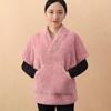 Double-sided Coral Fleece V-neck Waistcoat Bat-sleeved Loose Waistcoat Warm Top In Winter