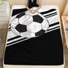Плед из фланели с принтом 'Игры с мячом', Высокое качество, Комфортный для всех сезонов, Домашний декор, Тепло и уют, Идеально для Рождественских подарков