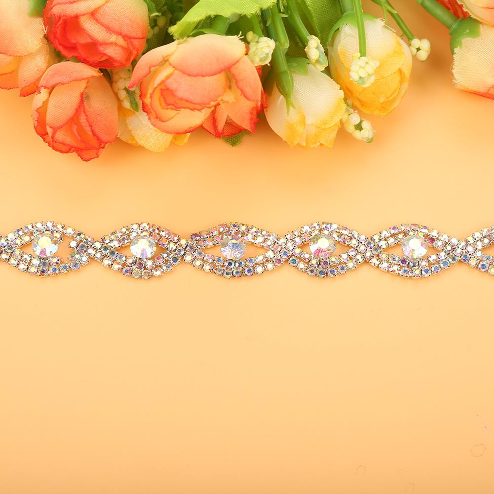 1 ярд сверкающей ленты со стразами, цепочка в виде когтей, декор своими руками, ширина 1,5 см (AB Стразы)