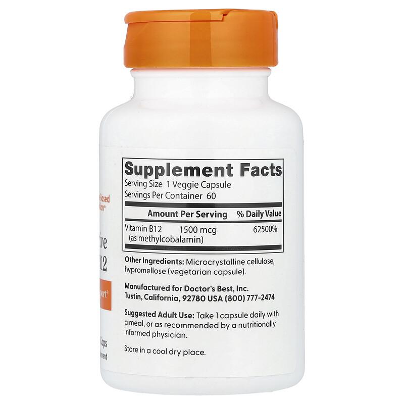 Fully Active B12, 1,500 mcg, 60 Veggie Caps