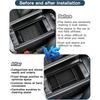 For Mercedes-Benz C-Class W206 2022-2025 Center Console Tray Armrest Divider Durable ABS Functional Storage Box Car Interior