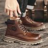 Высококачественные кожаные высокие ботинки мужские ретро альпинистские ботинки с толстой подошвой ботинки Martin мужские