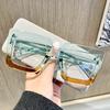 Ретро Оверсайз Очки Модные Квадратные Компьютерные Очки Минималистичные Яркие Оправы Универсальные для Уличной Фотографии
