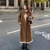 Autumn and Winter New Coat Thickened Medium and Long Coat Loose Trench Coat Lamb Wool Top Women's Trendy Camel
