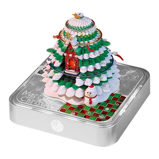 3D Paper Sculpture Calendar 2026 Daily Tear-Off Notepad with Tree House Design Desktop Organizer Decorative Gift for Office Home Use