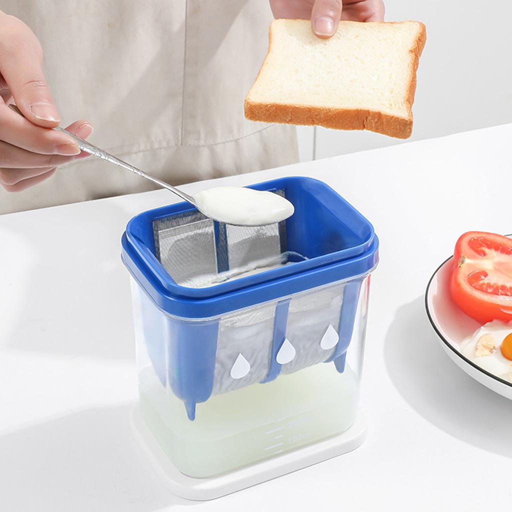 Фильтр для йогурта Греческий йогуртовый фильтр с мелкой сеткой Фильтр для йогурта с крышкой Многоразовый сепаратор сыворотки для сыра и йогурта Портативный йогуртовый парфе