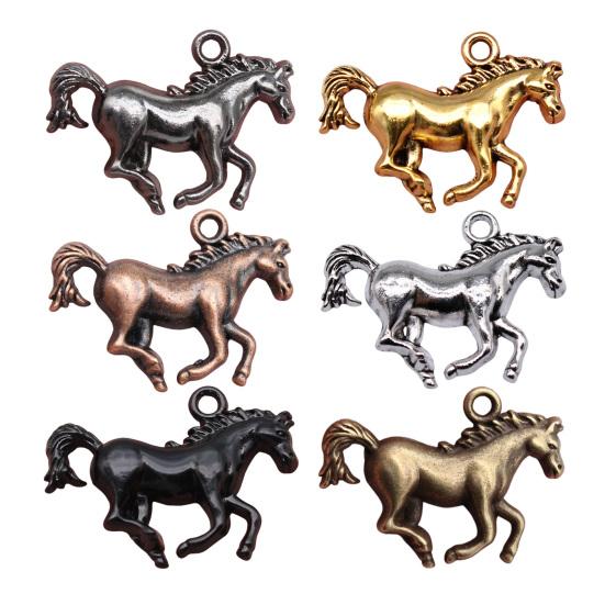 Metal Horse Pendant Retro Horse Charm Vintage Running Horse Pendant for Jewelry Making DIY Earrings Keychains Necklaces Craft Projects