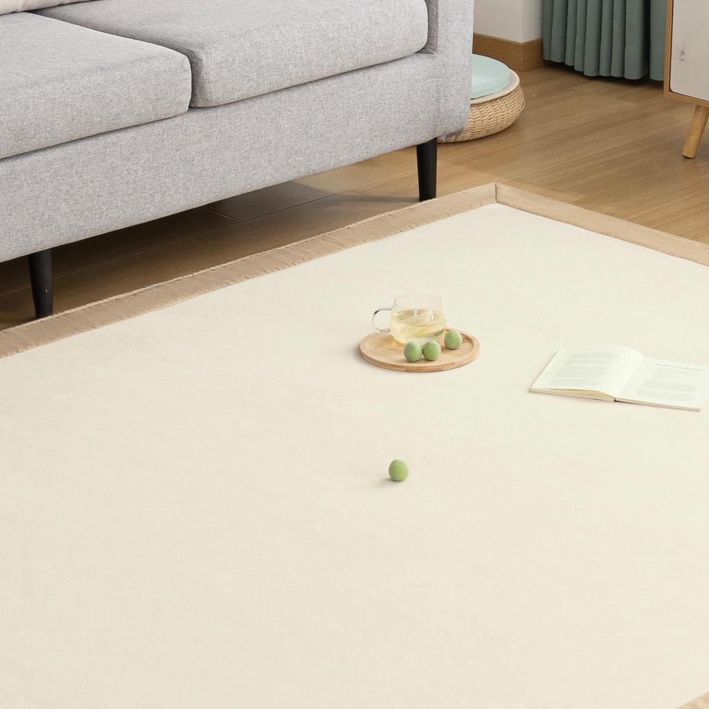 Fuwawa Rug Summer Cool 3 Tatami Cool Odor Dust Mite Beige Mat, Carpet, Rug, Mats, 185x235cm, Washable, Non-slip Q-MAX0.45, Rug, Antibacterial,