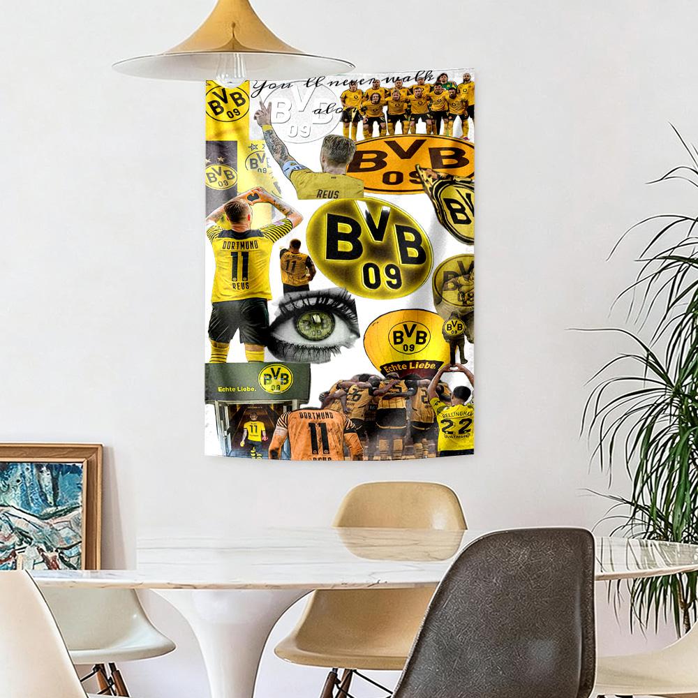 Borussia Dortmund Wall Decor Tapestry Art For Pet Memorial Birthdaywedding Party Backdrop Family Gift
