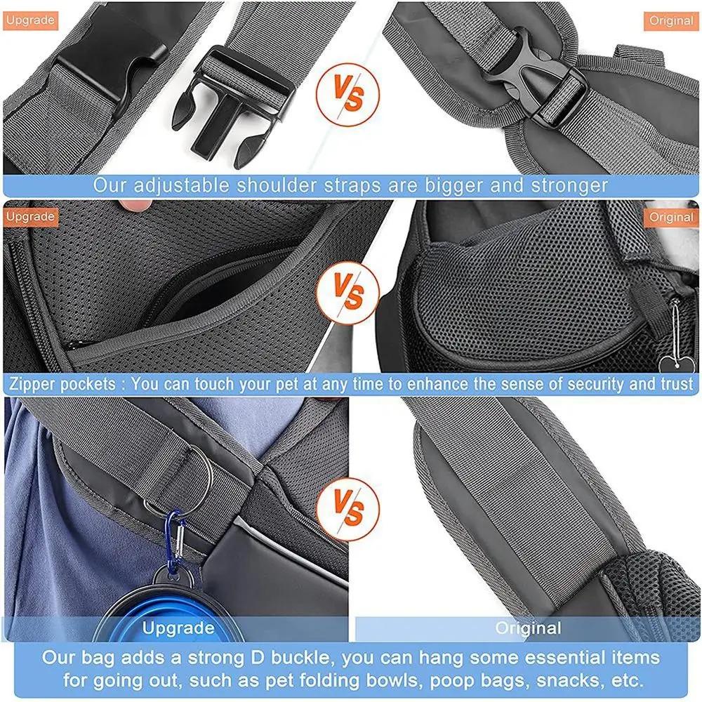 Dog Bag Pet Shoulder Bag Cat Dog Outing Portable Crossbody Bag Small Dog Outing Breathable Mesh Pet Backpack Pet Carrying