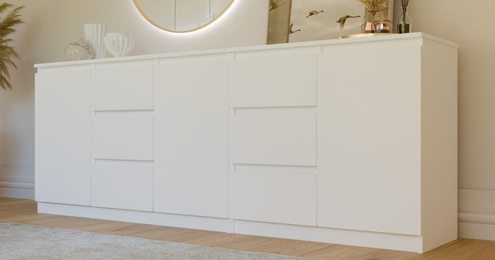 COSTA Chest of Drawers 1D3S/2D3S WHITE