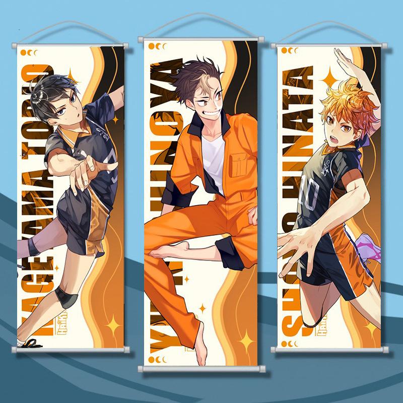Anime Haikyuu Scroll Posters Wall Hanging Painting Home Scroll Canvas Gift