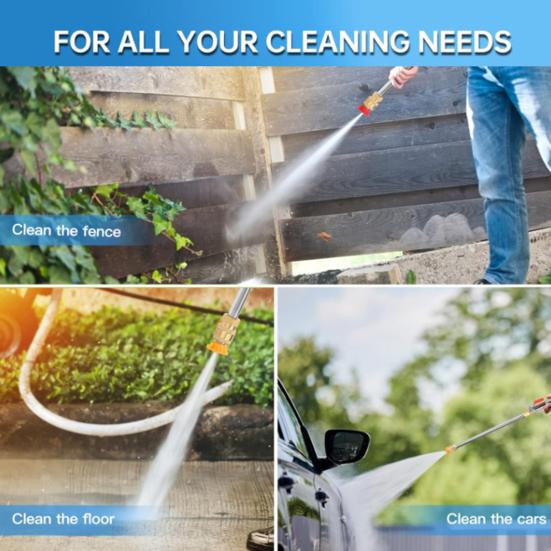 Мойка высокого давления Регулируемая герметичная конструкция Быстроразъемное соединение Нескользящая ручка Струйная насадка Мойка высокого давления с 2 сменными насадками