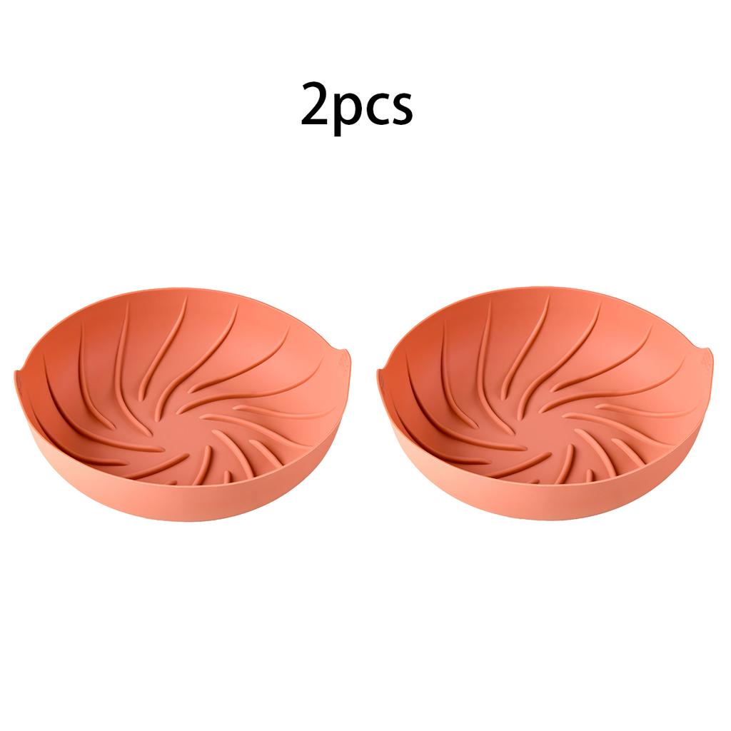 Набор из 2 круглых противней для выпечки во фритюрнице, силиконовая форма для выпечки, креативный противень, кухонные инструменты для выпечки