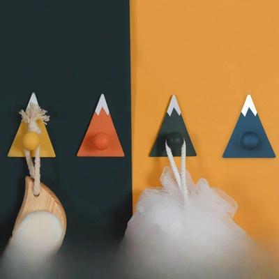 1 комплект вешалки для одежды в форме северной горы, настенный крючок для одежды Fujiyama, самоклеящийся крючок для одежды, декоративная вешалка для детской комнаты