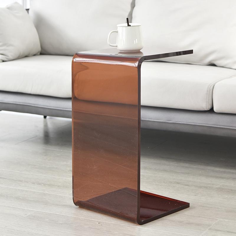 Transparent Acrylic Coffee Table - Nordic Side Table for Living Room, Bedroom, or Bay Window.