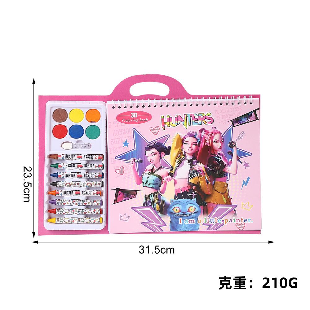 K-pop Истребители демонов Обводка Рисунок Аниме Мультфильм Рисунок линией Детский эскиз Книжка-раскраска Детские праздничные подарки