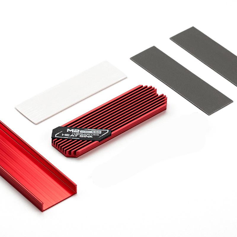 Радиатор для M.2 NVMe SSD с термопрокладкой, полностью алюминиевый, 2280