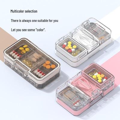 Портативный измельчитель и делитель таблеток: Компактная коробка для лекарств для разделения, измельчения и дозирования маленьких таблеток в дороге