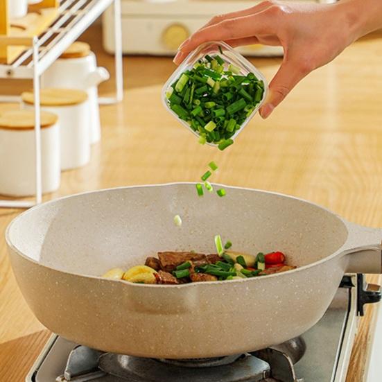 2Pcs Food Storage Container with Cover Fresh-keeping PP Material Useful Stackable Fridge Box Home Supply