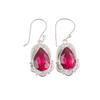 Unique Pink Tourmaline Gemstone 925 Solid Silver Pretty Jewelry Earrings 1.50" EE-41-18