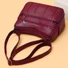 Soft Leather Bag Women's Multi-Layer Lightweight Bag Mother Bag Large Capacity Crossbody Bag