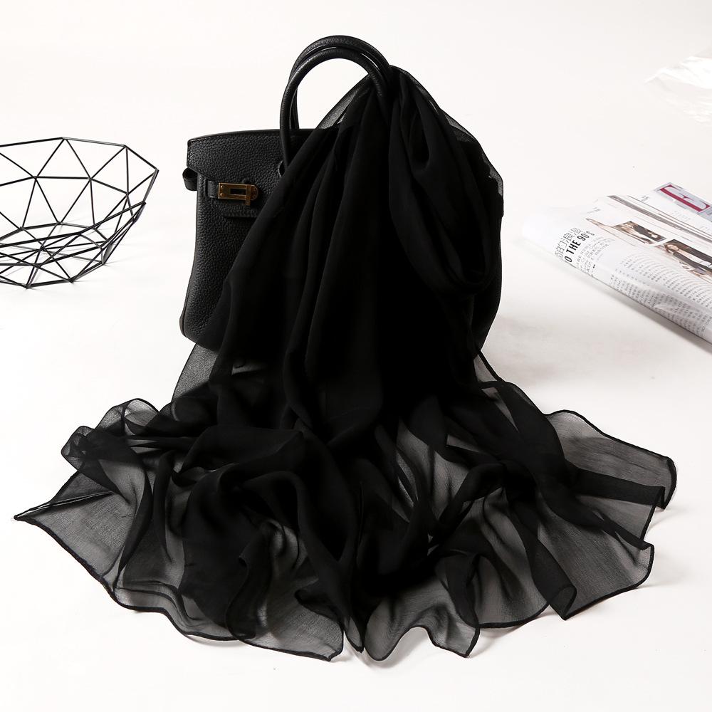 New Fashion Spring/Summer Women Solid Headband Beach Silk Scarf Shawls Female Long Wraps Panama Beach Sunscreen Hijab