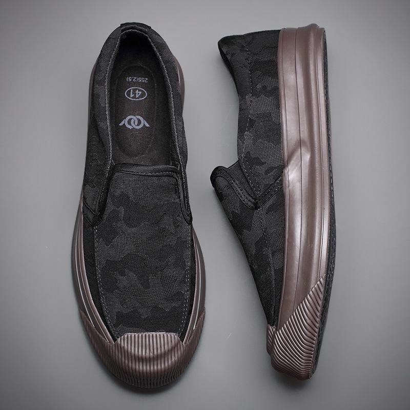 Новые камуфляжные повседневные туфли мужские парусиновые кроссовки без застежек обувь для мужчин туфли лоферы модные туфли на плоской подошве мужские кроссовки