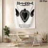 Death Note Iron Heart Wing Tapestry Background Cloth Fashion Print Christmas Gift Soft Wall Decoration