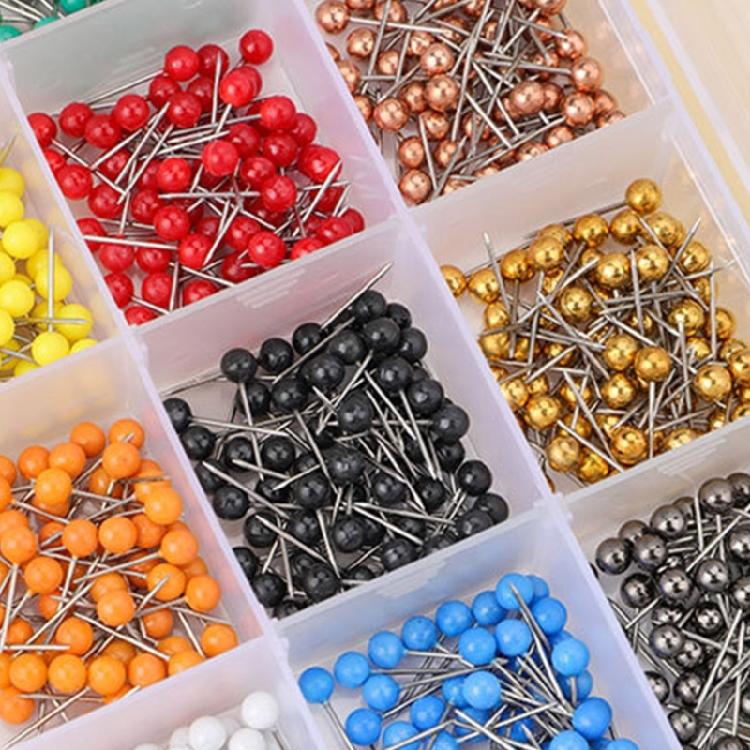 200/500/900 шт. 4 мм круглые швейные булавки, разноцветные булавки для квилтинга и позиционирования, для шитья одежды, тканевых проектов