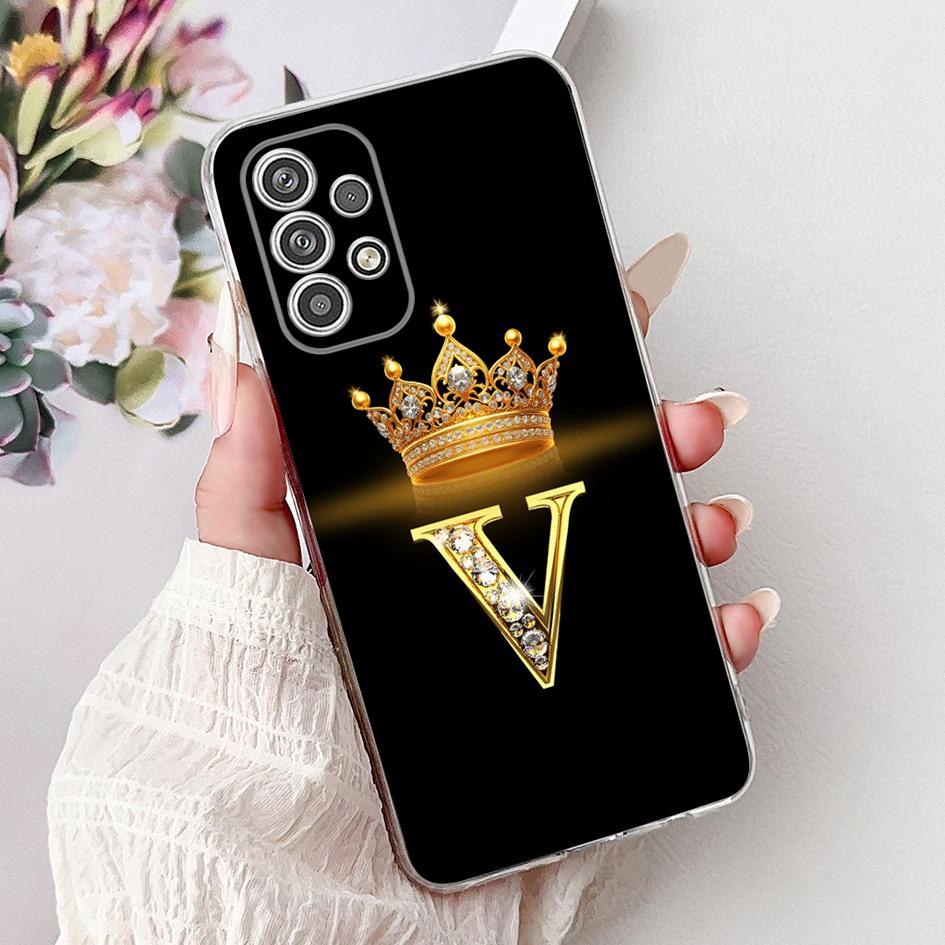 Милый Чехол с Буквами для Samsung Galaxy A13 A23 A33 A53 5G Прозрачный Силиконовый Мягкий TPU Парные Чехлы для Samsung A13 4G Capa