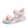 Children's Cartoon Polyurethane Sports Sandals New Little Girl Open-toed Princess Sandals Soft Sole Comfortable Students