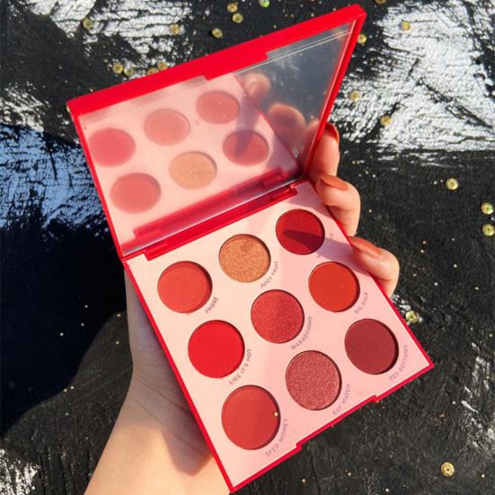 Тени для век Flash Водостойкая стойкая нелетучая пудра с мелкой текстурой 9-цветная красочная сияющая палитра теней для век Аксессуар для макияжа