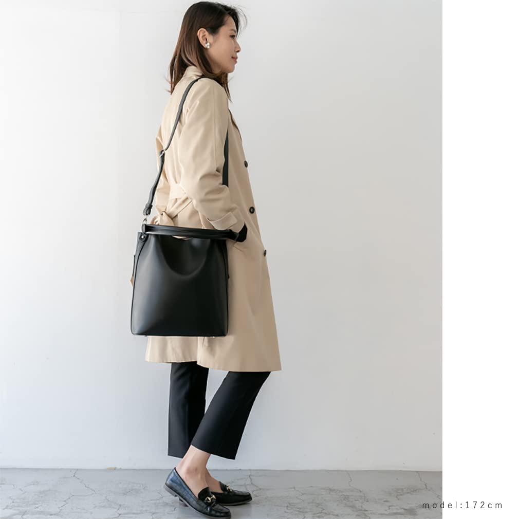 Gratante Сумка-тоут с одной ручкой, 2 способа ношения, сумка для通勤 [Gratante] Женская abb-g0039 (черный)