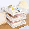 3 Tier Stackable Letter Tray Desk Paper Organizer Plastic File Document Storage Rack for Home Office School