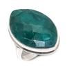 Emerald(Simulated) Gemstone Handmade 925 Sterling Silver Ring Size 8.5 O5I82