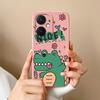 For Vivo X90 Y17S  Y27 V29 Lite Y78+ Y36 Pro Back Covers Cute Dinosaur Cartoon Pattern Shockproof Bumper Liquid Silicone High Quality Coques For Vivo