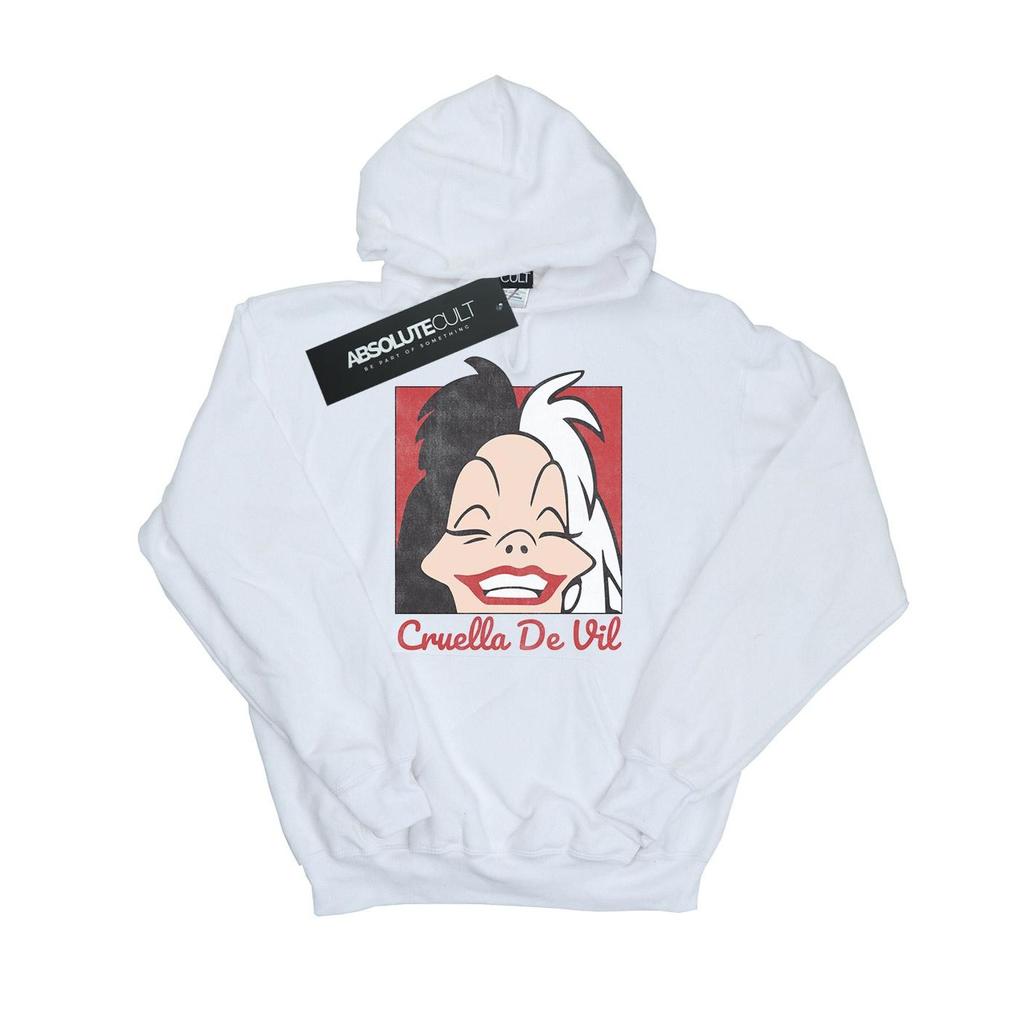 Disney Womens/Ladies Cruella De Vil Cropped Head Hoodie