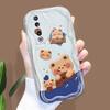 Милый мультяшный узор, кремовая текстура, мягкий силиконовый чехол с волнистыми краями, чехол для телефона для Huawei Honor Infinix Tecno iPhone